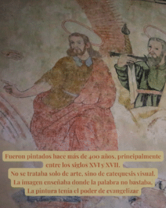 Fueron pintados hace más de 400 años, principalmente entre los siglos XVI y XVII. No se trataba solo de arte, sino de catequesis visual. La imagen enseñaba donde la palabra no bastaba. La pintura tenía el poder de evangelizar